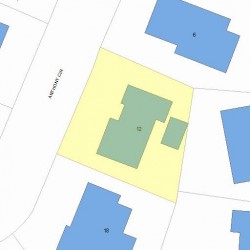 12 Anthony Cir, Newton MA 02460-1110 plot plan