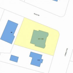 109 Lowell Ave, Newton MA 02460-1521 plot plan