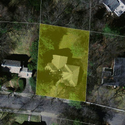 11 Nod Hill Rd, Newton MA  02461-2026 aerial view