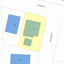 68 Woodbine St, Newton MA 02466-1806 plot plan