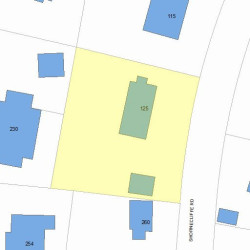 125 Shornecliffe Rd, Newton MA 02458-2420 plot plan