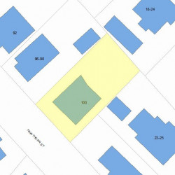 100 Hawthorn St, Newton MA 02458-1236 plot plan