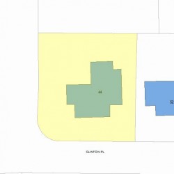 44 Clinton Pl, Newton MA  02459-1141 plot plan