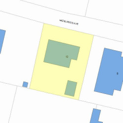 12 Hazelwood Ave, Newton MA 02465-1009 plot plan