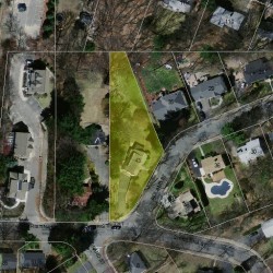 43 Roland St, Newton MA  02461-1919 aerial view