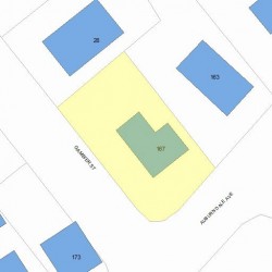 167 Auburndale Ave, Newton MA 02465-1424 plot plan
