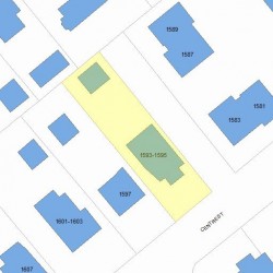 1593 Centre St, Newton MA 02461-1256 plot plan