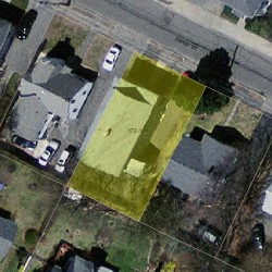 174 Derby St, Newton MA  02465-1560 aerial view
