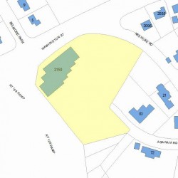 2150 Washington St, Newton MA  02462-1498 plot plan
