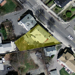 152 River St, Newton MA  02465-1428 aerial view