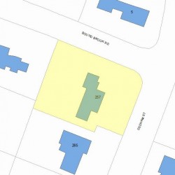 257 Dedham St, Newton MA  02461-2044 plot plan