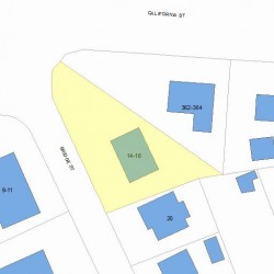 16 Bridge St, Newton MA 02458-1125 plot plan