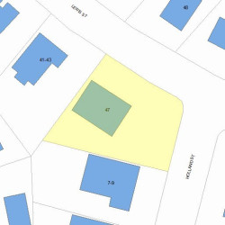 47 Lewis St, Newton MA 02458-1824 plot plan