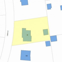 96 Lenox St, Newton MA 02465-3014 plot plan