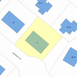 16 Hargrave Cir, Newton MA  02461-1108 plot plan