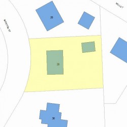 26 Morton St, Newton MA  02459-1009 plot plan