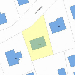 134 Mount Vernon St, Newton MA 02465-2557 plot plan
