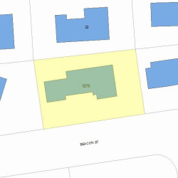 1275 Beacon St, Newton MA 02468-1736 plot plan
