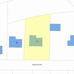 59 Hancock Ave, Newton MA 02459-1746 plot plan