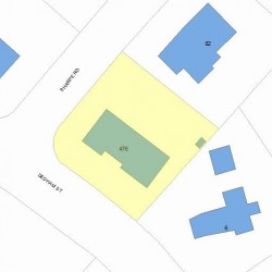 476 Dedham St, Newton MA 02459-2931 plot plan