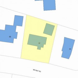 57 Moffat Rd, Newton MA  02468-1114 plot plan