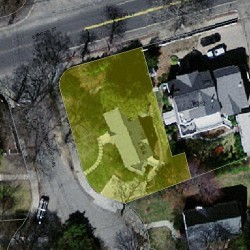 6 Glastonbury Oval, Newton MA  02468-1638 aerial view