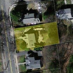 872 Chestnut St, Newton MA 02468-2320 aerial view