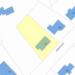 229 Greenwood St, Newton MA  02459-3039 plot plan