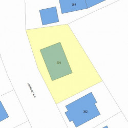 370 Linwood Ave, Newton MA 02460-1343 plot plan