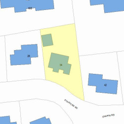 34 Stafford Rd, Newton MA  02459-1819 plot plan