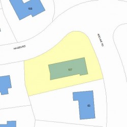 107 Hagen Rd, Newton MA 02459-2731 plot plan
