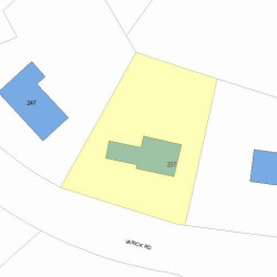 237 Varick Rd, Newton MA  02468-1837 plot plan