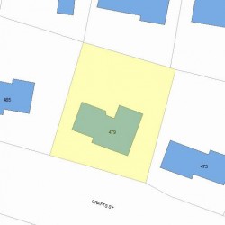 479 Crafts St, Newton MA  02465-1735 plot plan