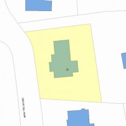 28 Grove Hill Park, Newton MA 02460-2304 plot plan