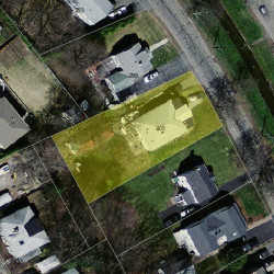 305 Albemarle Rd, Newton MA  02460-1358 aerial view