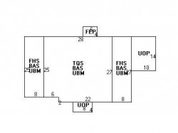 43 Roland St, Newton MA  02461-1919 floor plan