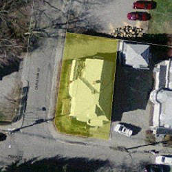 53 Pearl St, Newton MA 02458-1622 aerial view