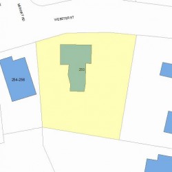 250 Webster St, Newton MA 02465-1850 plot plan