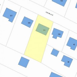 131 Adams Ave, Newton MA 02465-1045 plot plan