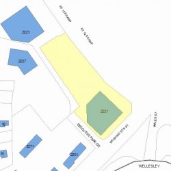 2221 Washington St, Newton MA  02462-1417 plot plan