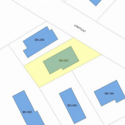 202 Crafts St, Newton MA  02460-1442 plot plan