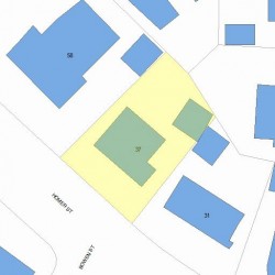 37 Homer St, Newton MA 02459-1511 plot plan