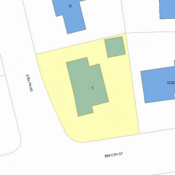 5 Evelyn Rd, Newton MA  02468-1212 plot plan