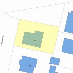 160 Oakleigh Rd, Newton MA  02458-2224 plot plan