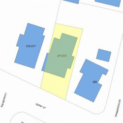 213 Derby St, Newton MA 02465-1005 plot plan