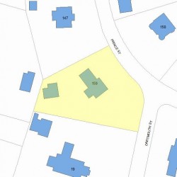 159 Prince St, Newton MA  02465-2603 plot plan
