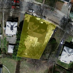 28 Champa St, Newton MA  02464-1225 aerial view