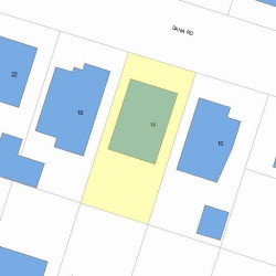 14 Dana Rd, Newton MA 02465-1118 plot plan