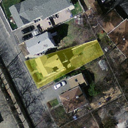 111 Edinboro St, Newton MA  02460-1301 aerial view