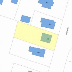 167 Cherry St, Newton MA 02465-1241 plot plan